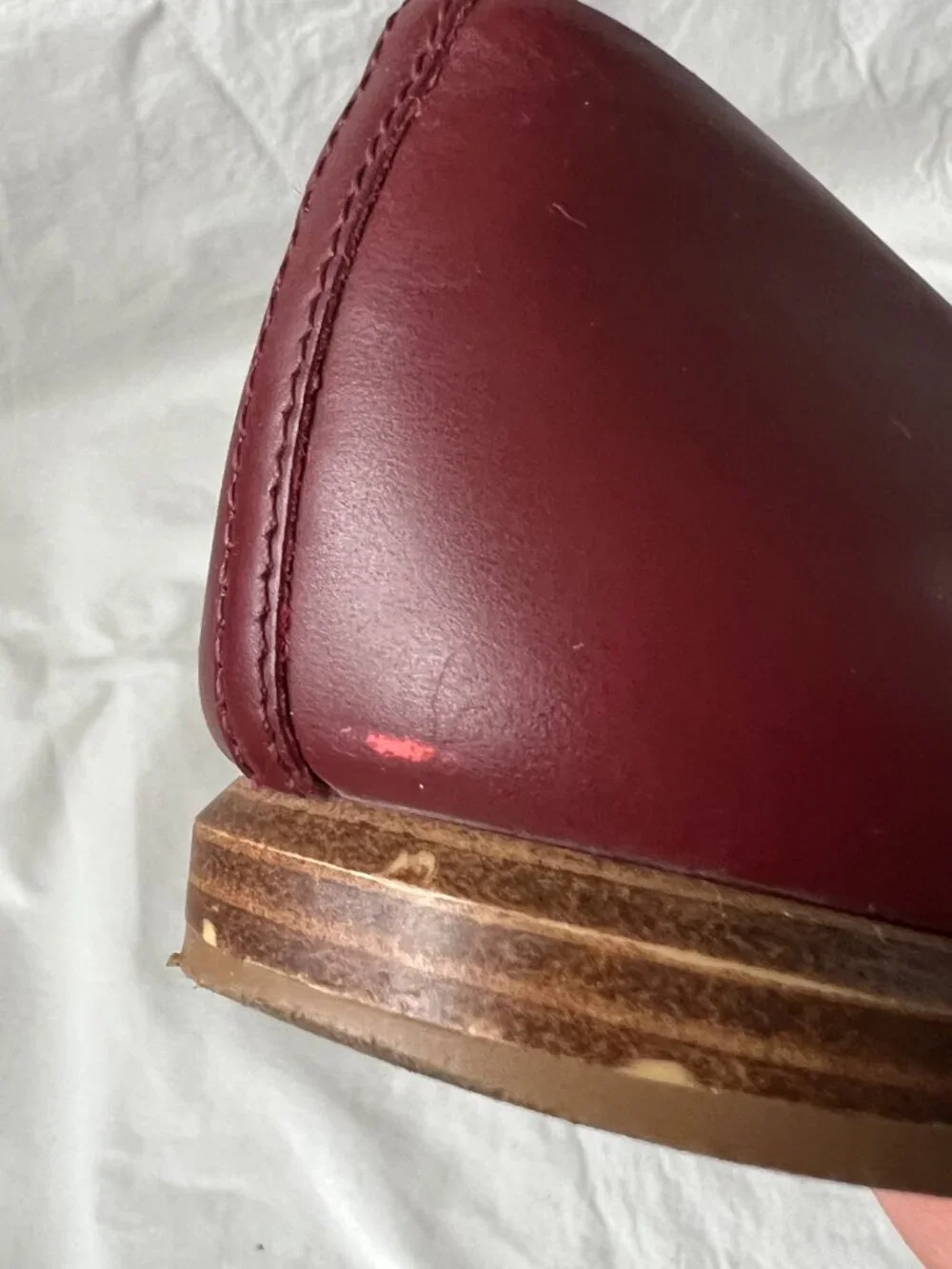 Everlane Modern Point Loafer oxblood red black leather pointed toe womens 9.5 - Picture 9 of 14